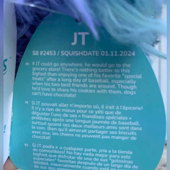 Squishmallows - “JT” Yeti - 8 inch. - Picture 4 of 4
